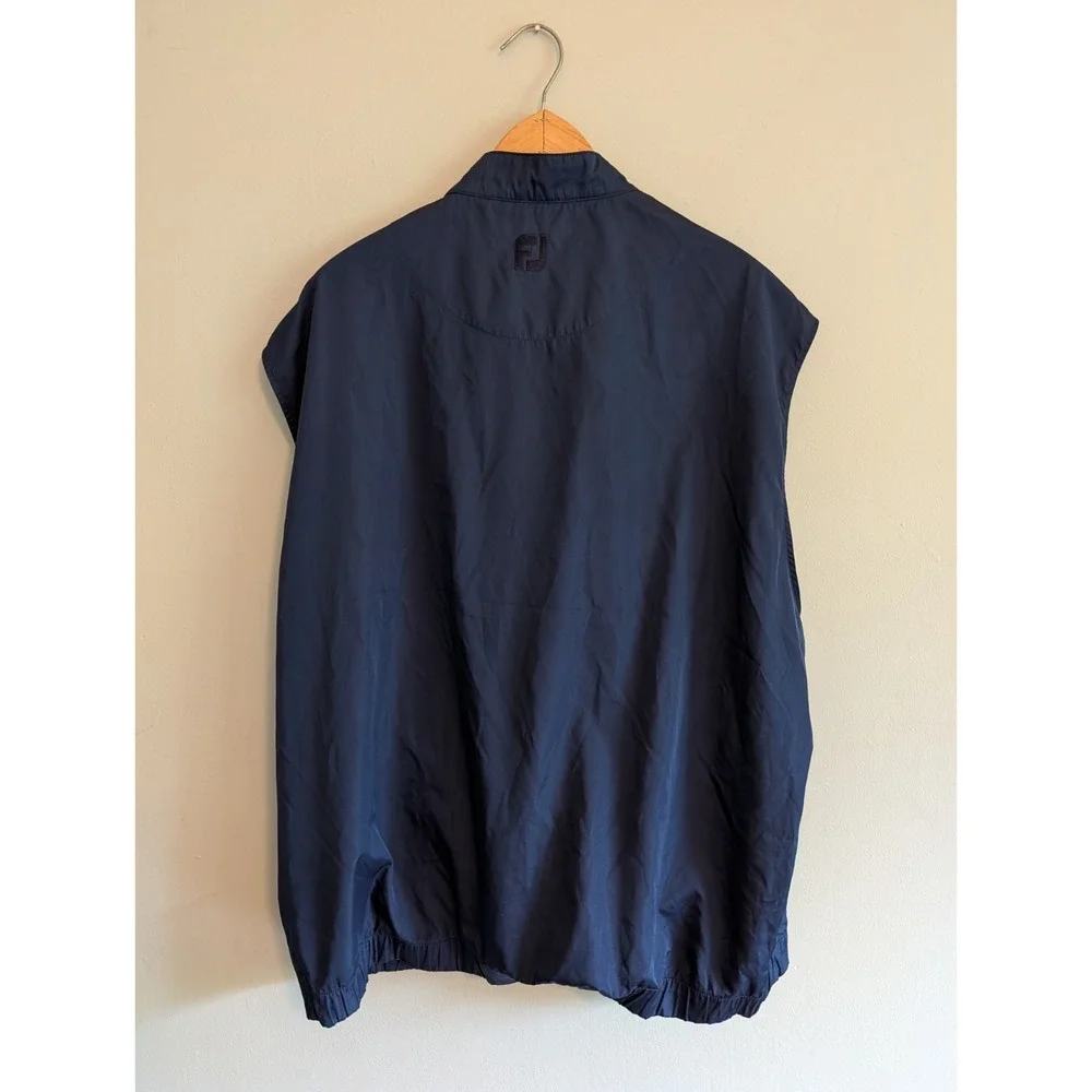 FootJoy Golf 1/4 Snap Performance Windshirt Vest Pullover Men's XL Navy Blue FJ‎